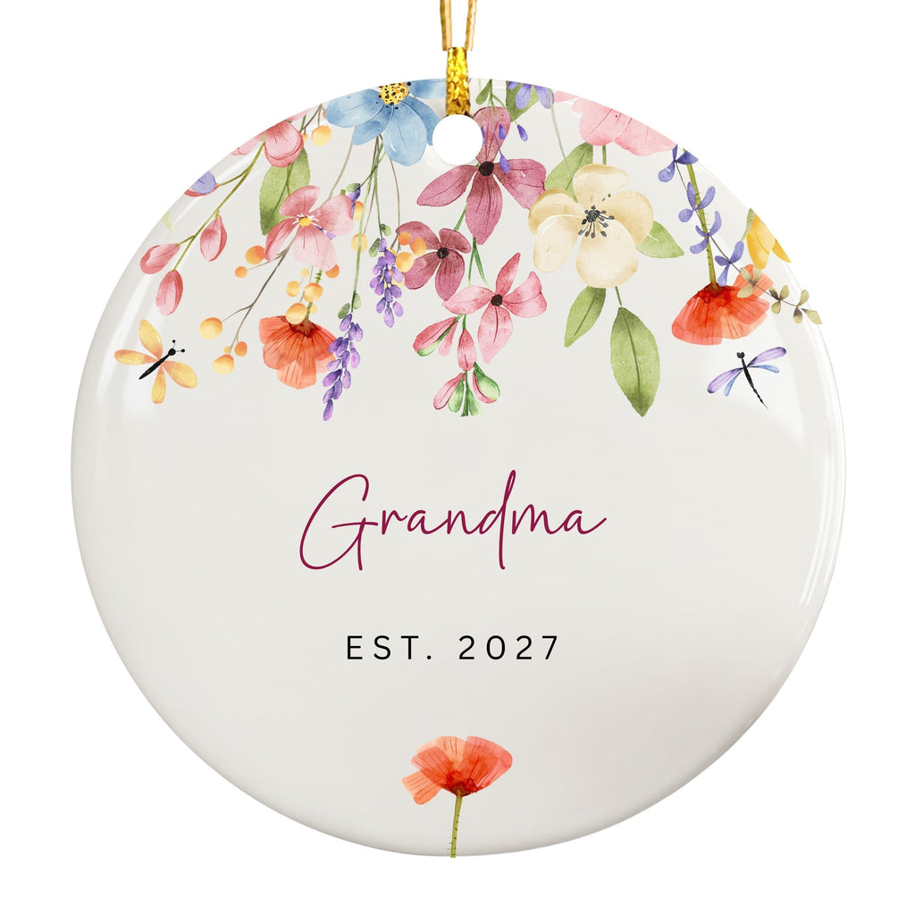 New Grandma Ornament, Personalized Promoted to Grandma Gifts