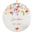 New Grandma Ornament, Personalized Promoted to Grandma Gifts