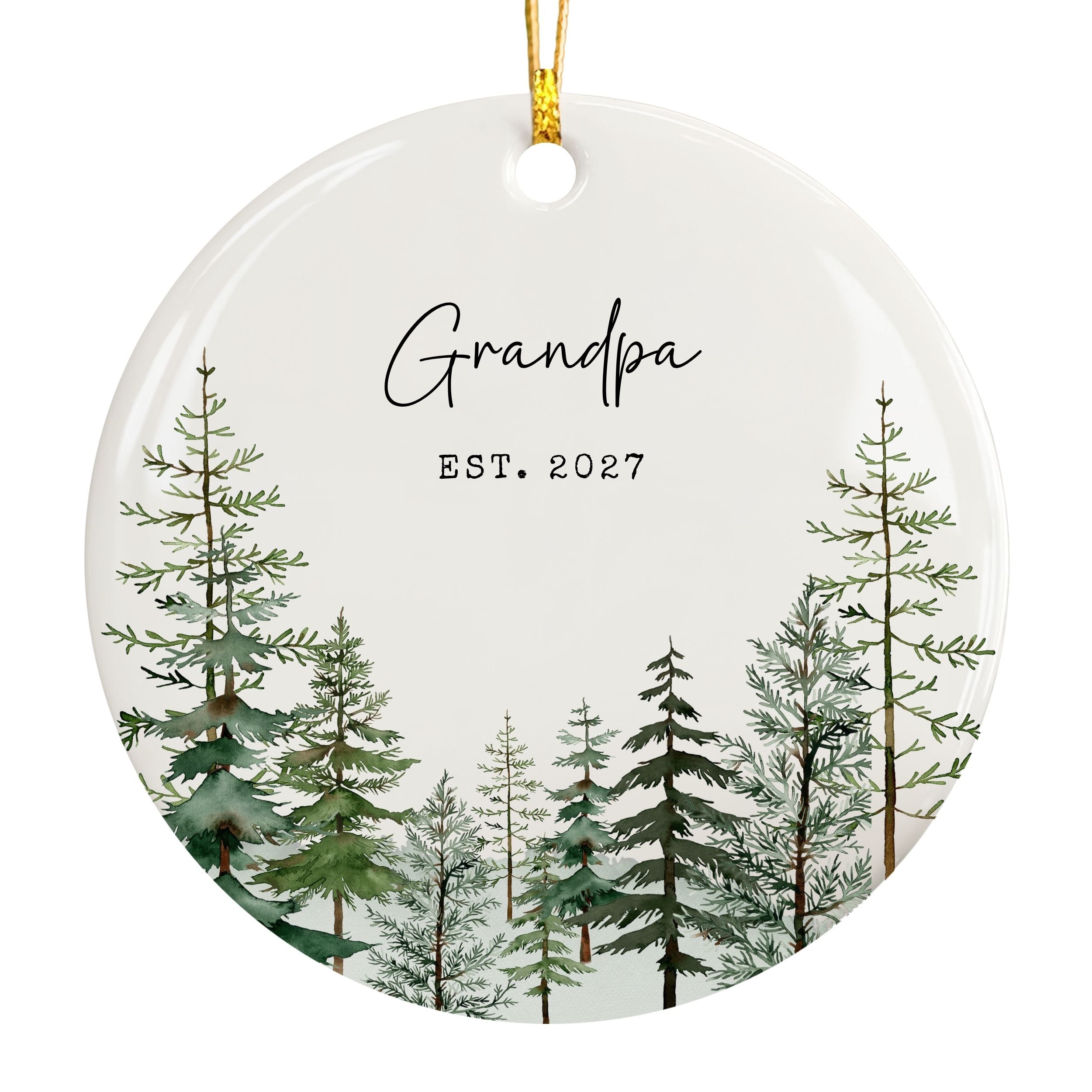 New Grandpa Christmas Ornament, Personalized Becoming Grandpa Gift