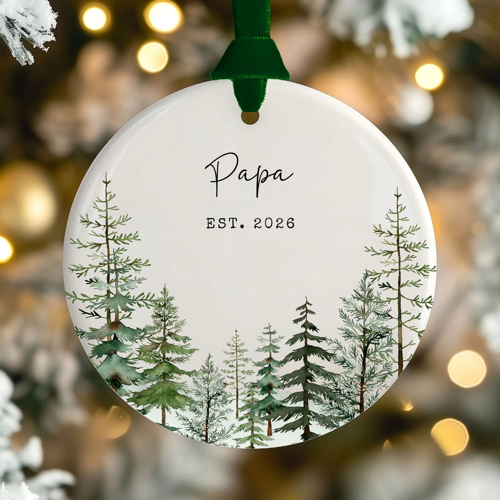 New Grandpa Christmas Ornament, Personalized Becoming Grandpa Gift