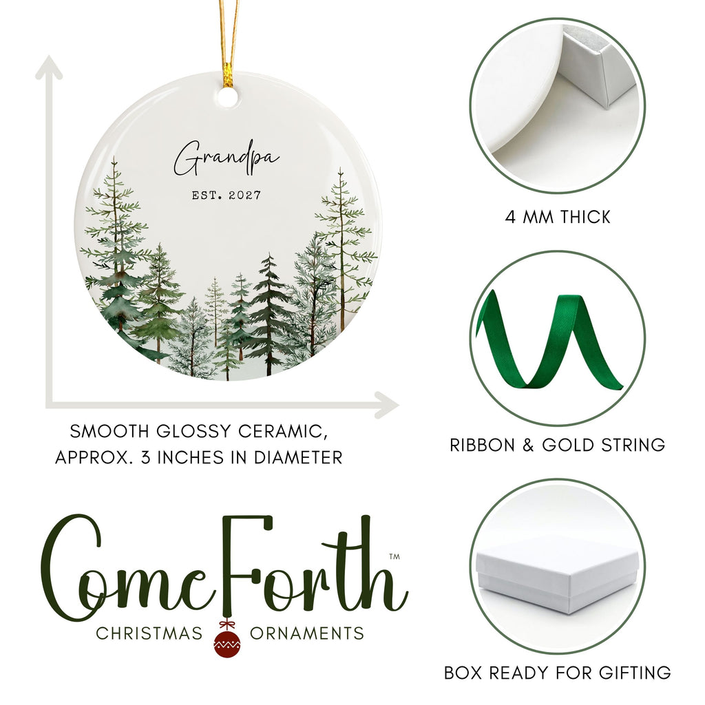 New Grandpa Christmas Ornament, Personalized Becoming Grandpa Gift