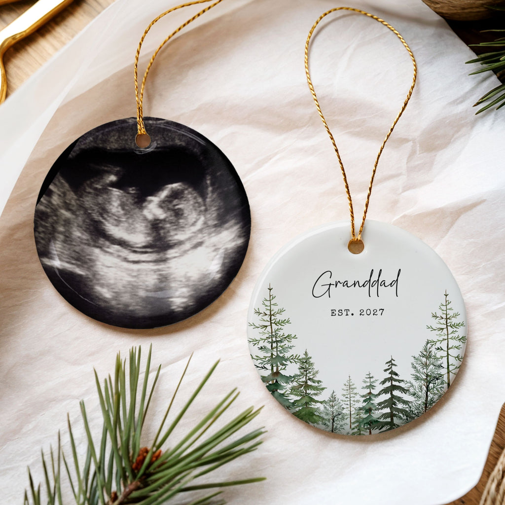 New Grandpa Christmas Ornament, Personalized Becoming Grandpa Gift
