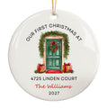 New Home Ornament, Personalized Address First Christmas Keepsake