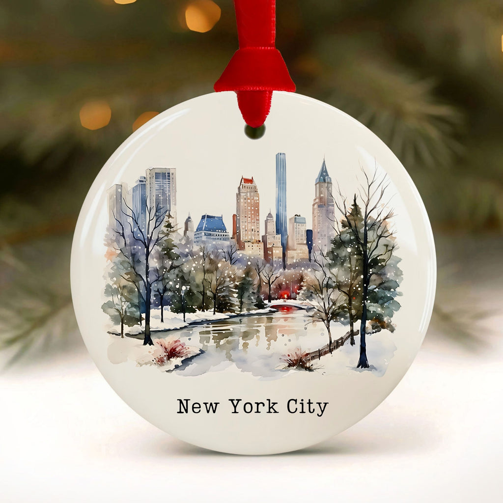 New York City Christmas Ornament, Central Park Souvenir Gift, Wholesale Case of 4