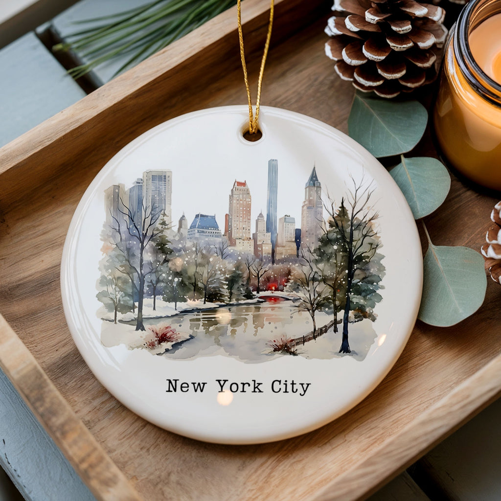 New York City Christmas Ornament, Central Park Souvenir Gift, Wholesale Case of 4