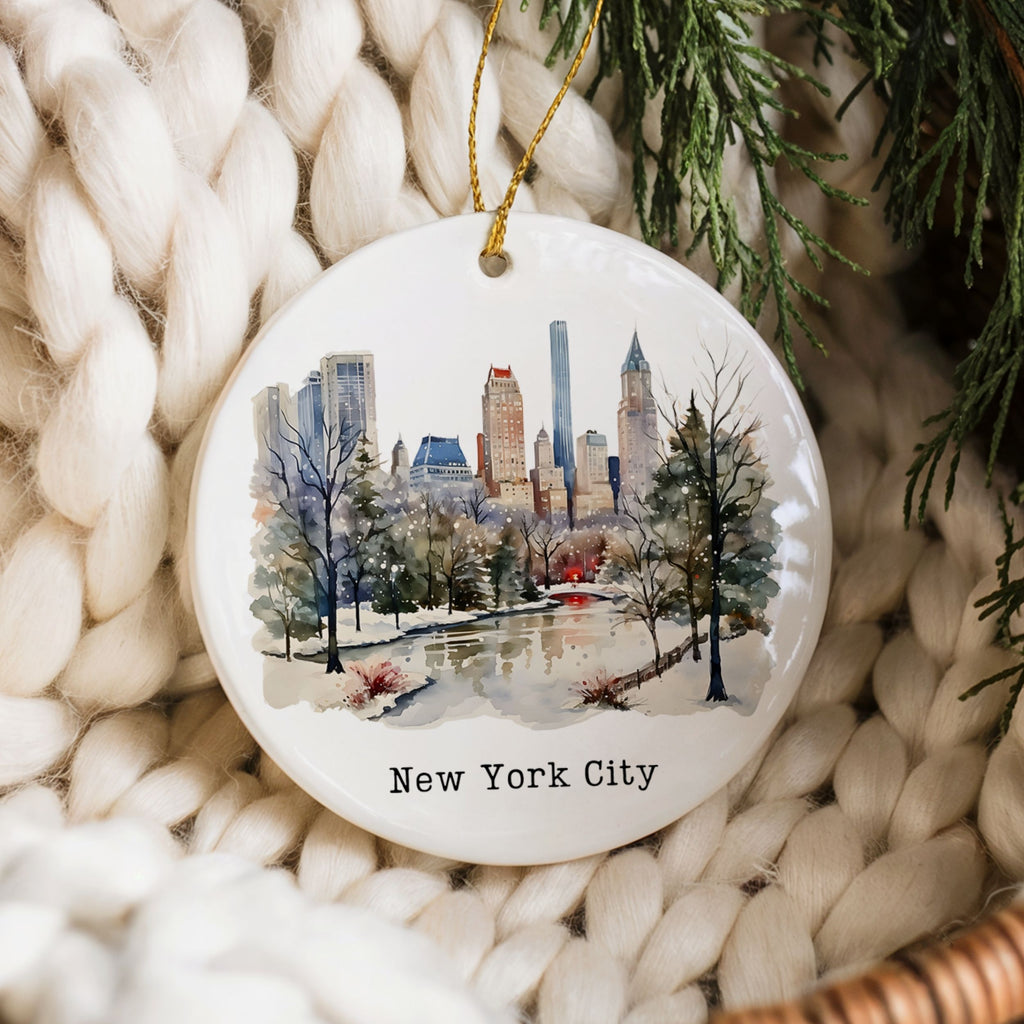 New York City Christmas Ornament, Central Park Souvenir Gift, Wholesale Case of 4