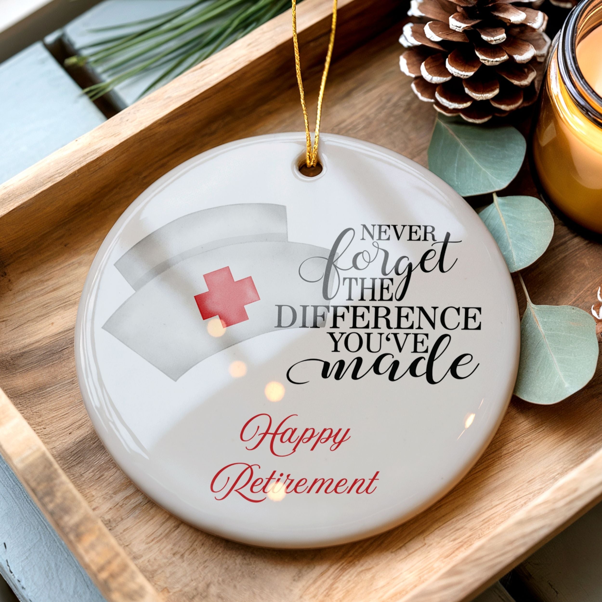 Nurse Retirement Gifts, RN Retired Ornament, Wholesale Case of 4