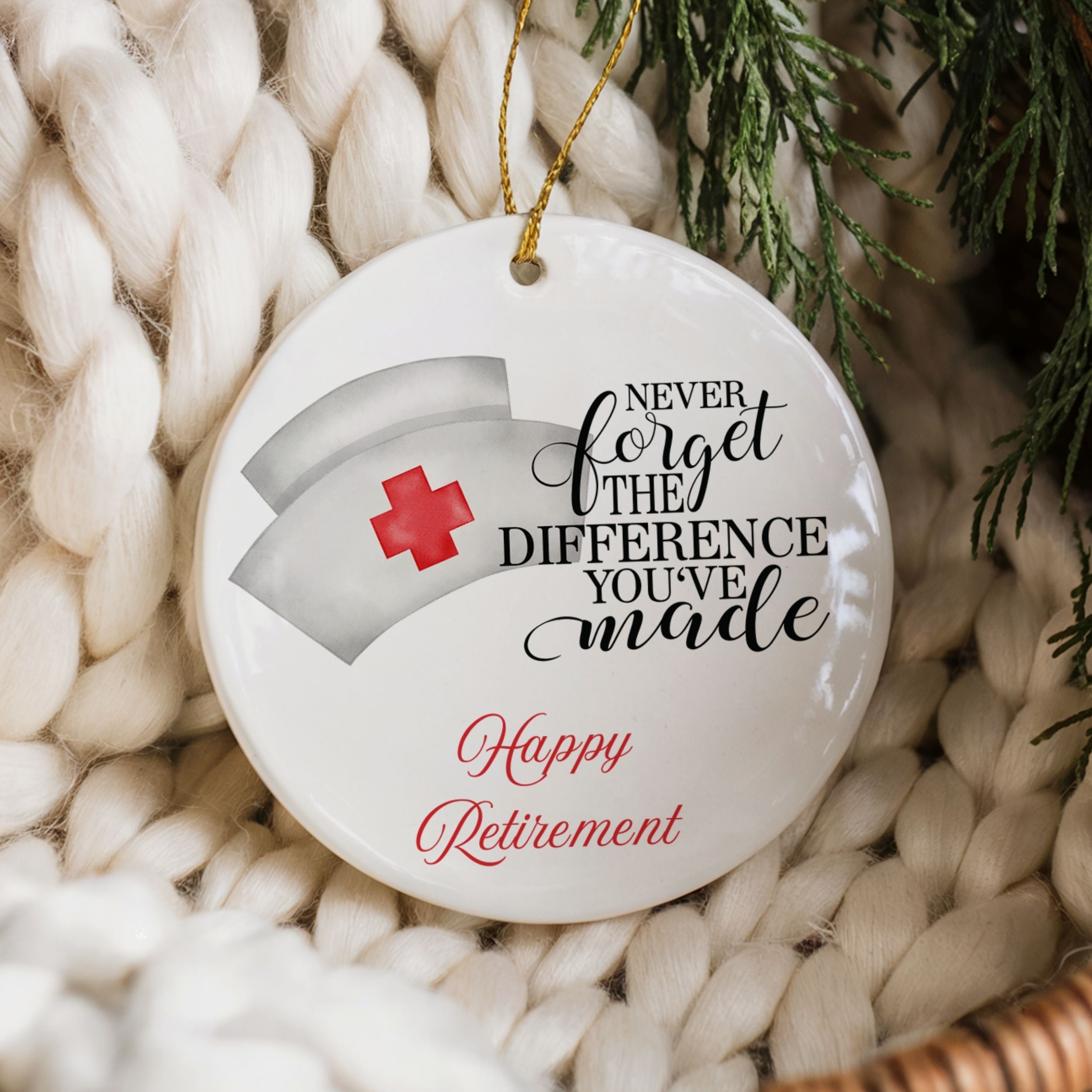 Nurse Retirement Gifts, RN Retired Ornament, Wholesale Case of 4