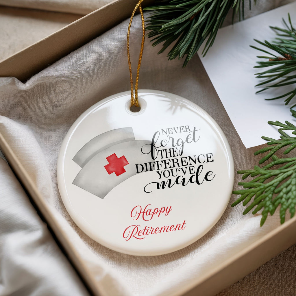 Nurse Retirement Gifts, RN Retired Ornament, Wholesale Case of 4