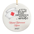 Nurse Retirement Ornament, Personalized Retired RN Gift