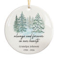 Memorial Ornament, Personalized Sympathy Gift, Always and Forever