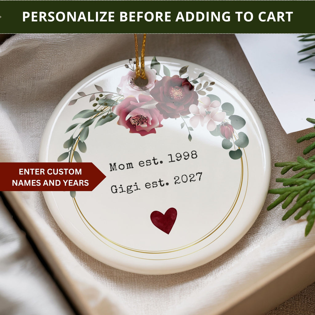 Promoted to Grandma Christmas Ornament, Pregnancy Reveal Gift