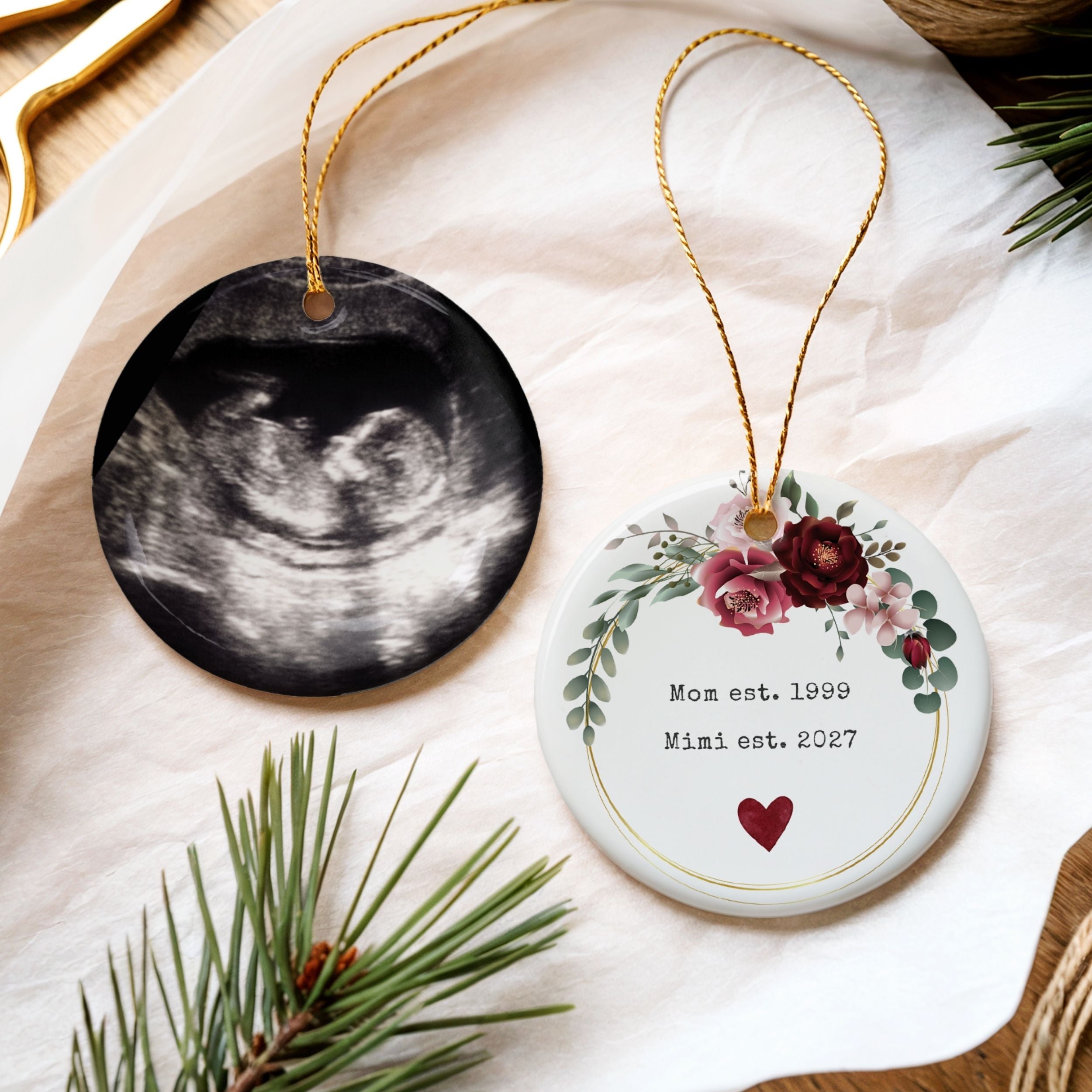 Promoted to Grandma Christmas Ornament, Pregnancy Reveal Gift