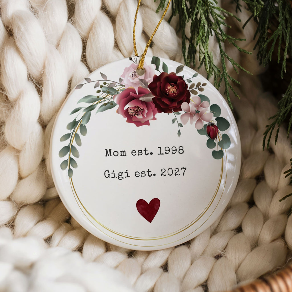 Promoted to Grandma Christmas Ornament, Pregnancy Reveal Gift