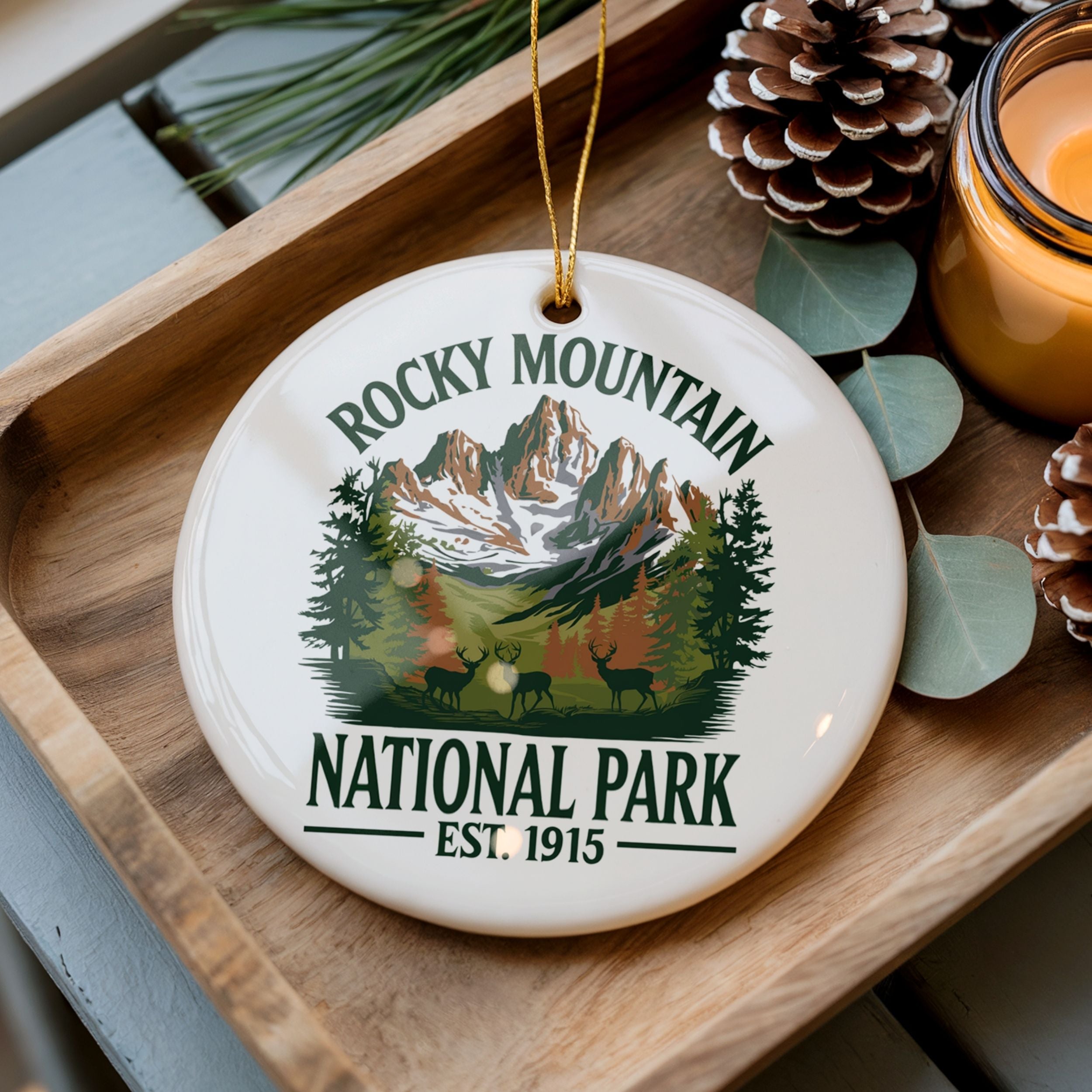 Rocky Mountain National Park Christmas Ornament, Wholesale Case of 4