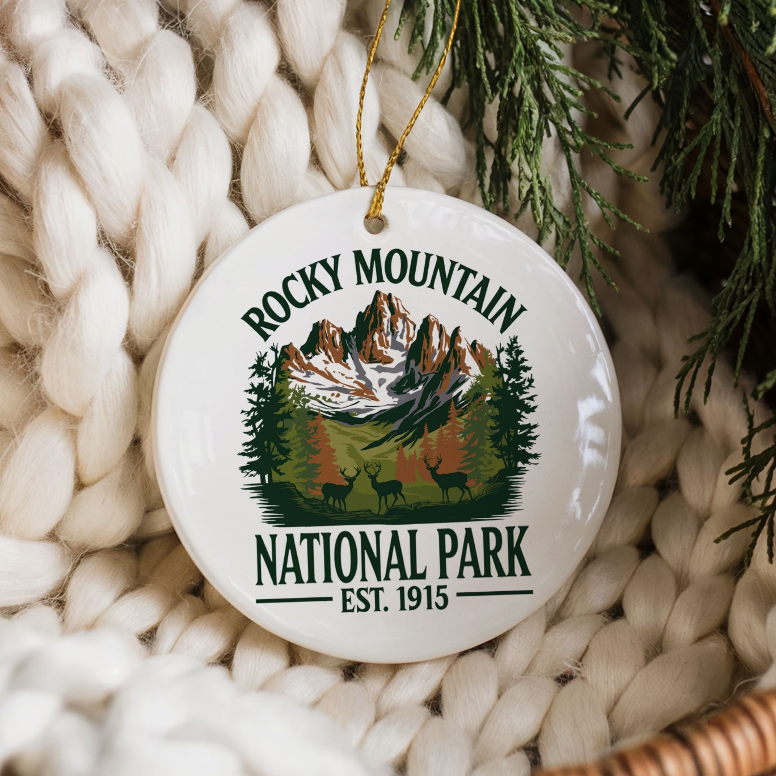 Rocky Mountain National Park Christmas Ornament, Wholesale Case of 4