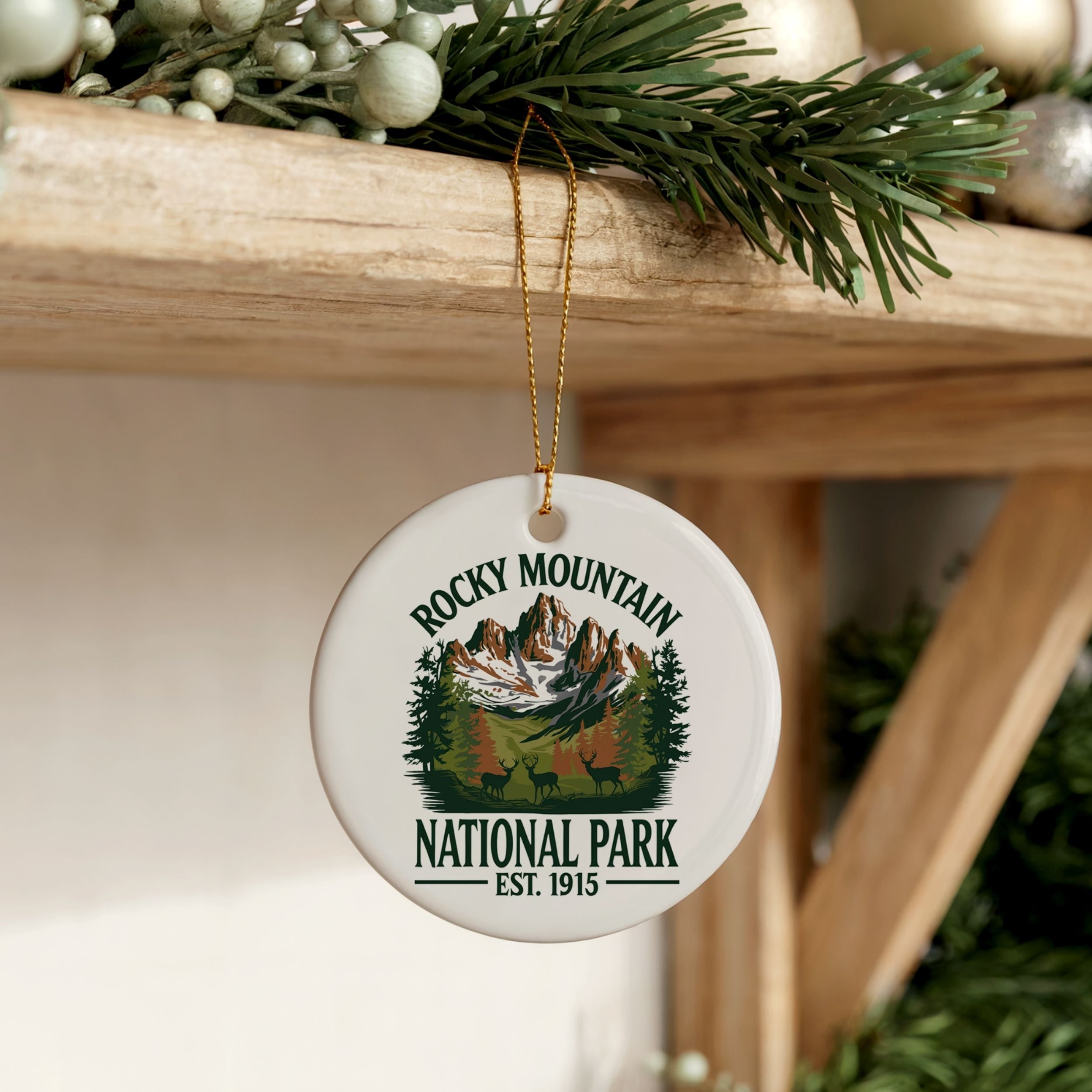 Rocky Mountain National Park Christmas Ornament, Wholesale Case of 4