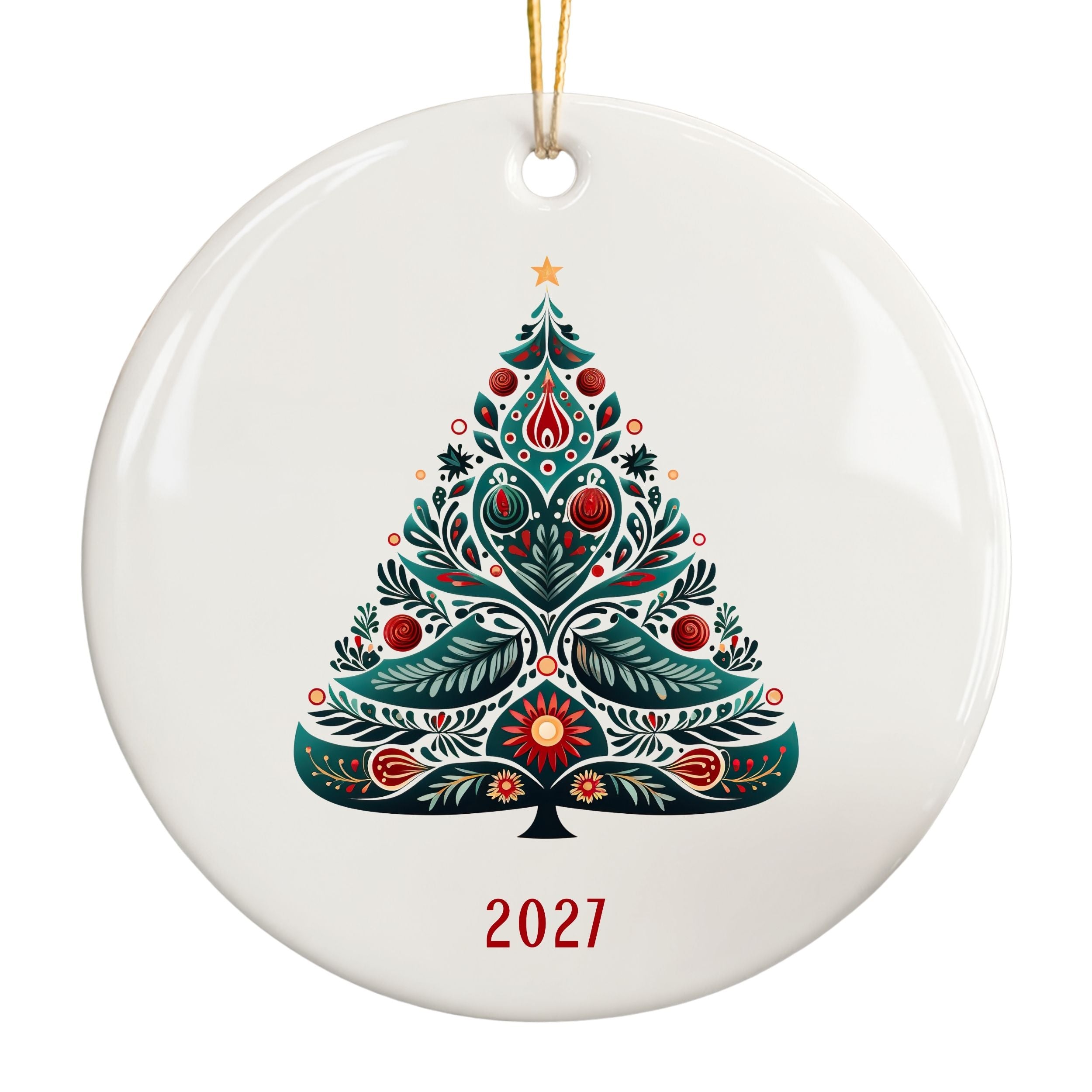 Scandinavian Ornaments, Annual Year Christmas Tree Ornament