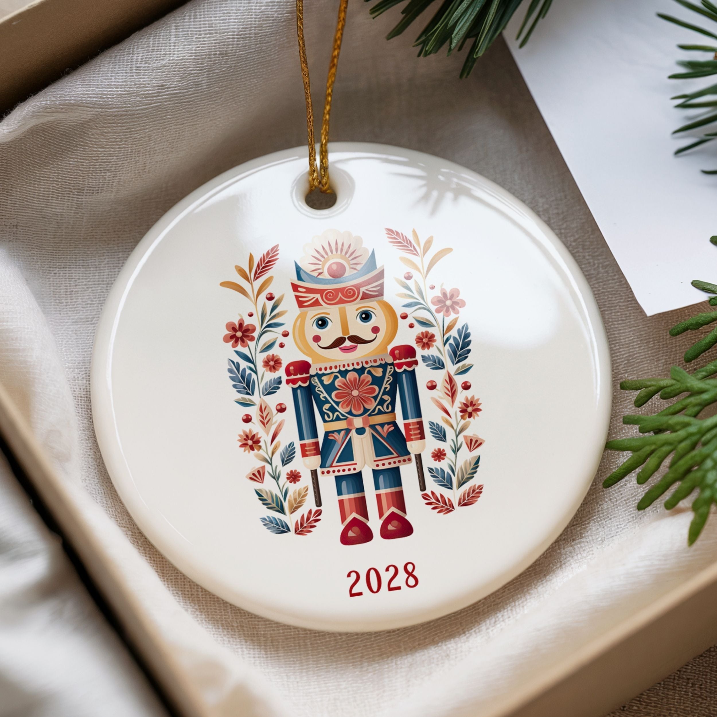 Scandinavian Ornaments, Annual Year Christmas Tree Ornament