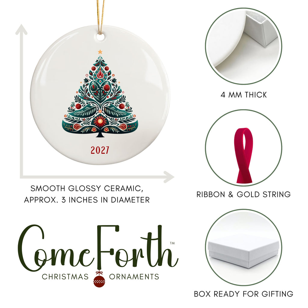 Scandinavian Ornaments, Annual Year Christmas Tree Ornament