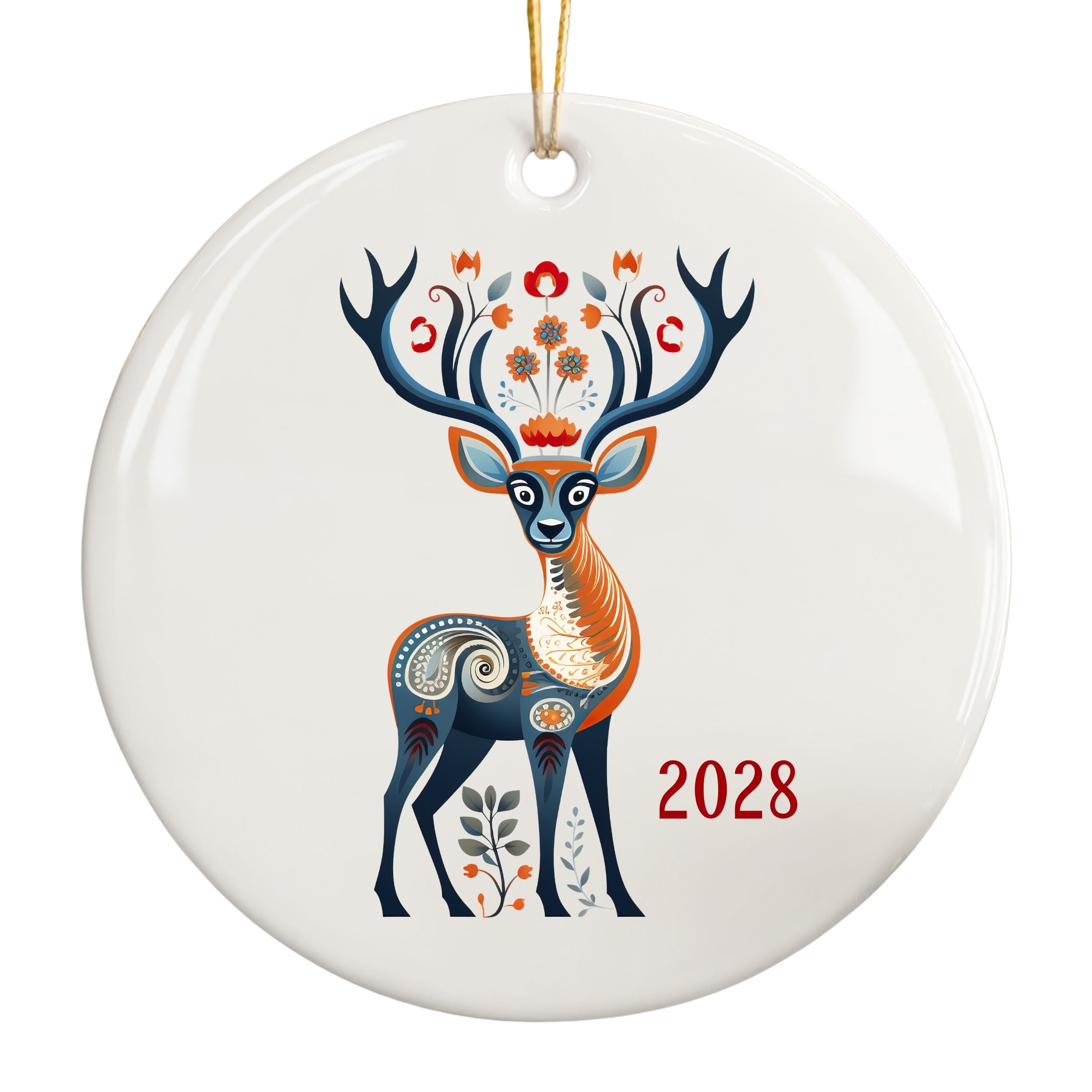 Scandinavian Ornaments, Annual Year Christmas Tree Ornament