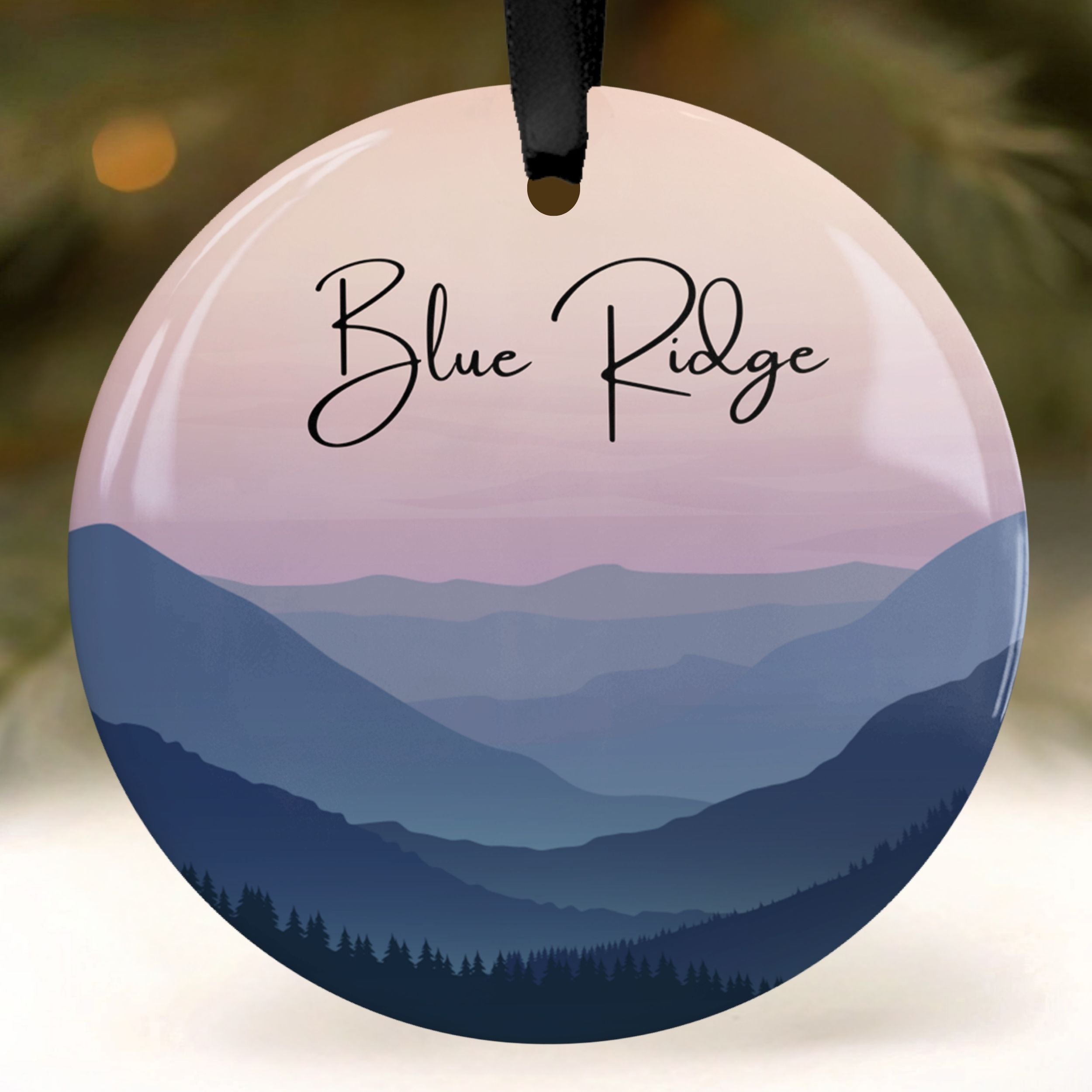 Smoky Mountain Christmas Ornament, Custom Hotel Resort Souvenir, Wholesale Case of 4