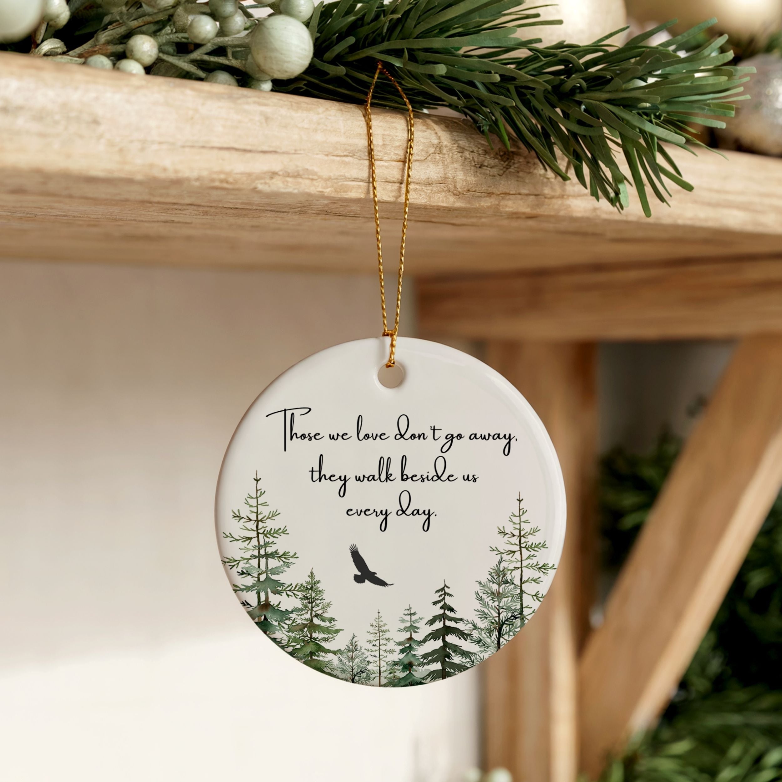 Funeral Home Sympathy Gifts, Eagle Memorial Christmas Ornament, Wholesale Case of 4