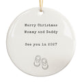Expecting Baby Christmas Ornament, Personalized Grandparents Pregnancy Reveal