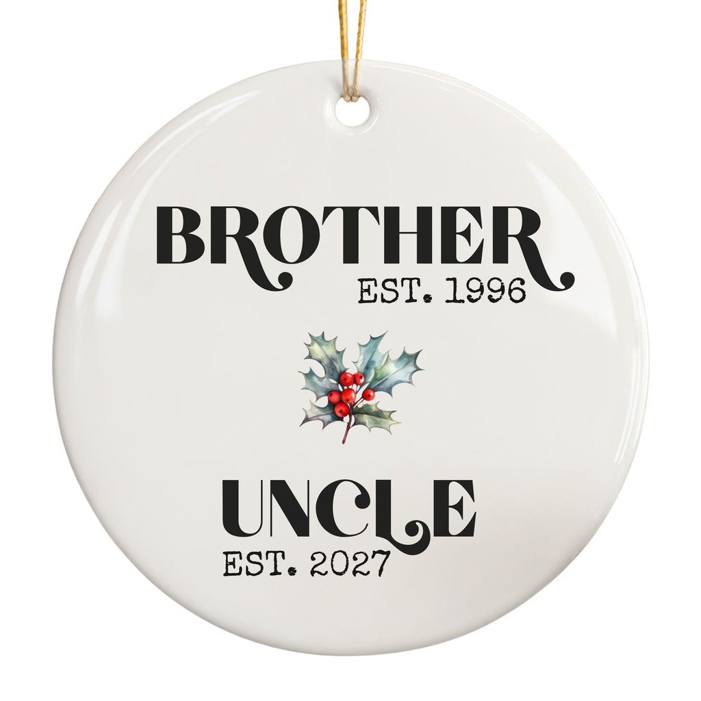 Promoted to Uncle Christmas Ornament, New Uncle Gift for Brother