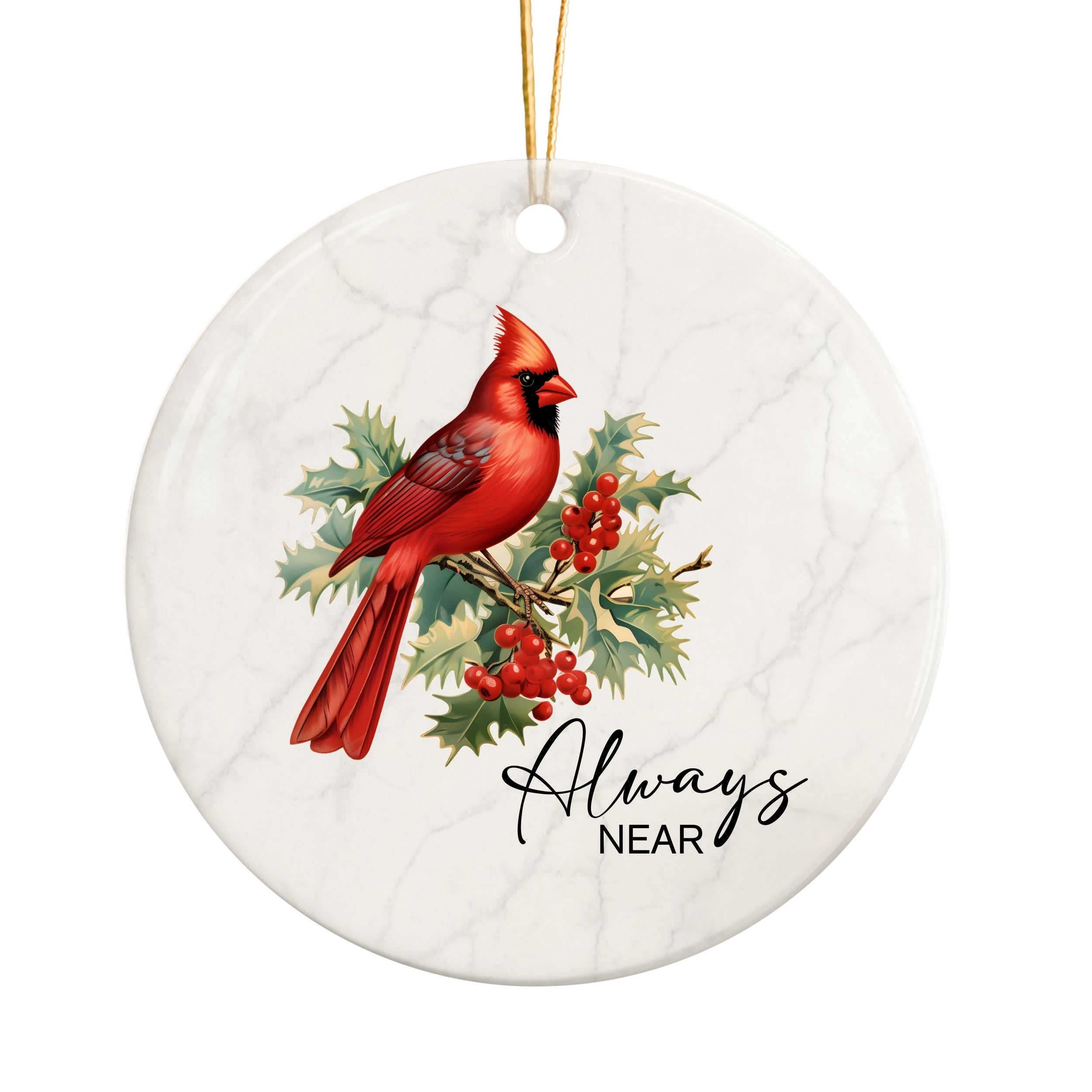 Cardinal Memorial Christmas Ornament, Funeral Sympathy Gifts, Wholesale Case of 4