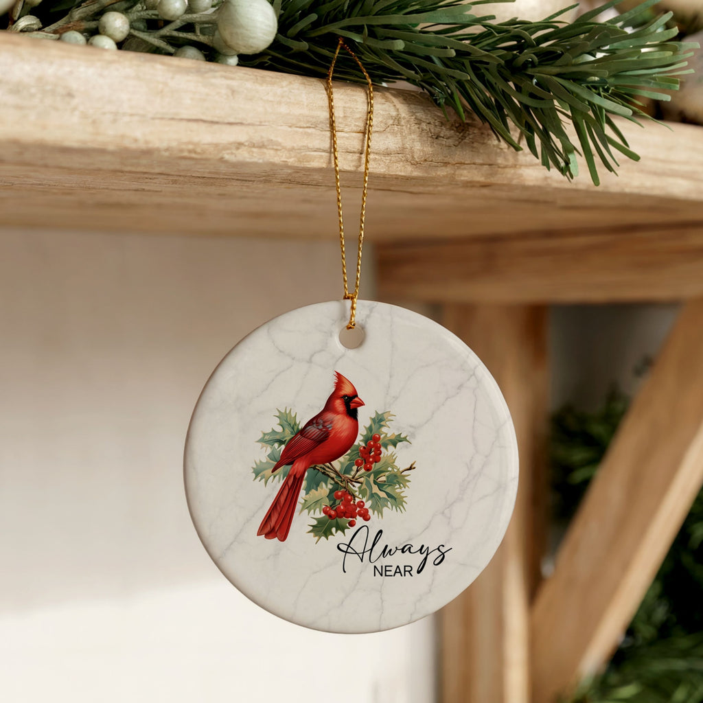 Cardinal Memorial Christmas Ornament, Funeral Sympathy Gifts, Wholesale Case of 4